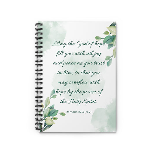 Radiant Hope Journal - A transformative collection inspired by Romans 15:13, guiding you to trust, joy, and peace. Immerse in reflections that overflow with hope through the power of the Holy Spirit. Elevate your spiritual journey with our Christian journals for a radiant and boundless hope.