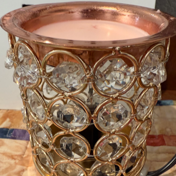 Crystal &amp; Gold Table Top Wax Melter