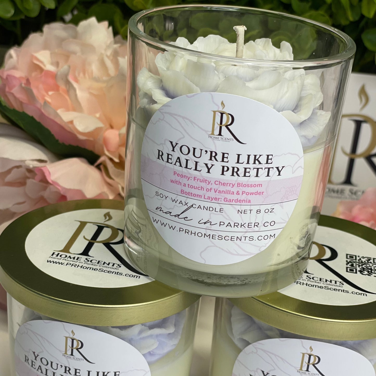 Indulge in the allure of our "You're Like Really Pretty" Soy Candle, featuring a signature gardenia scent reminiscent of the iconic NYC Plaza Hotel. Lavish layers of Love Spell fragrance create a charming ambiance. Handcrafted luxury in a jar – a sensory escape for your space. #SoyCandle #HomeFragrance