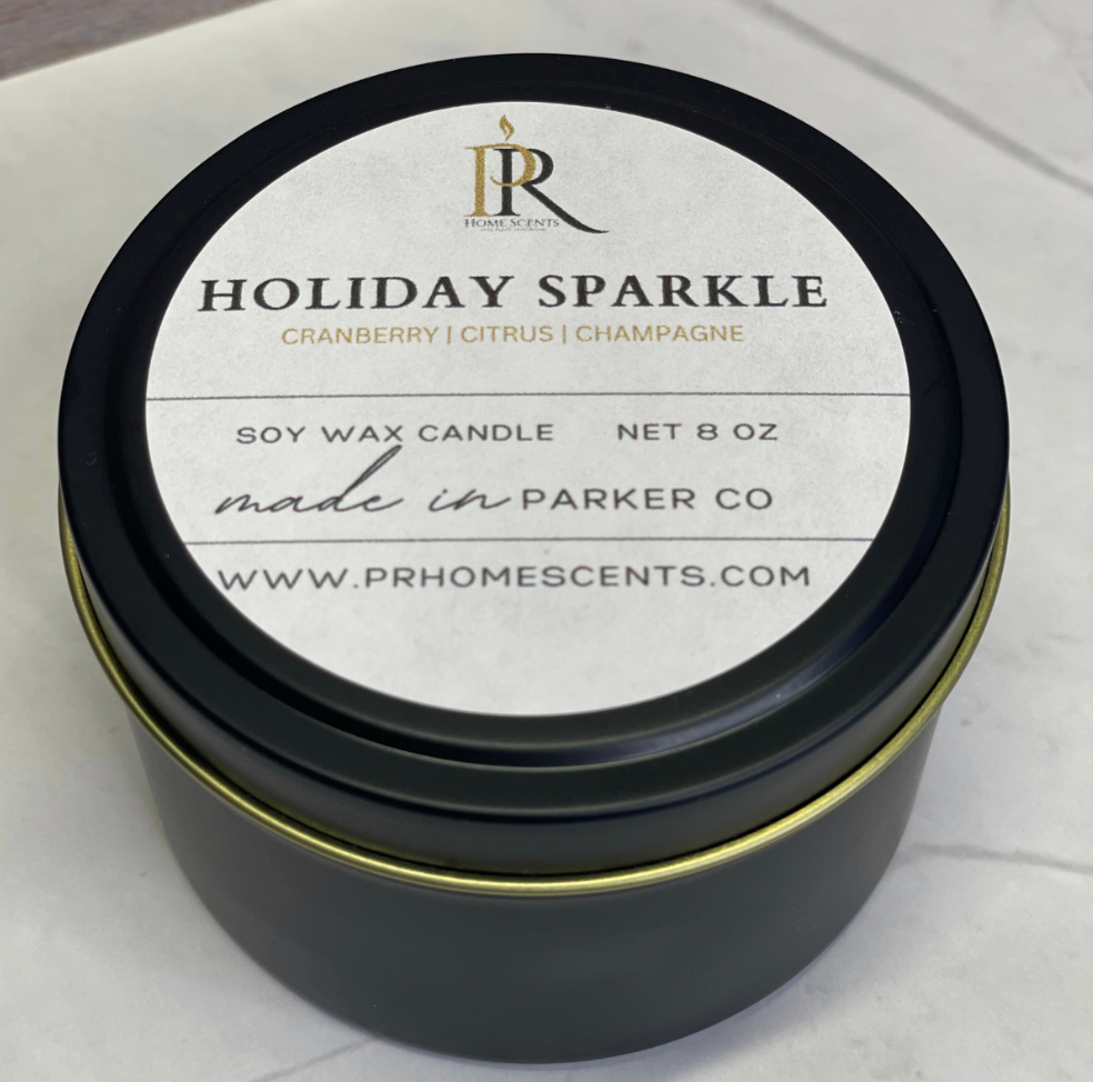 Holiday Sparkle 8oz soy wax candle