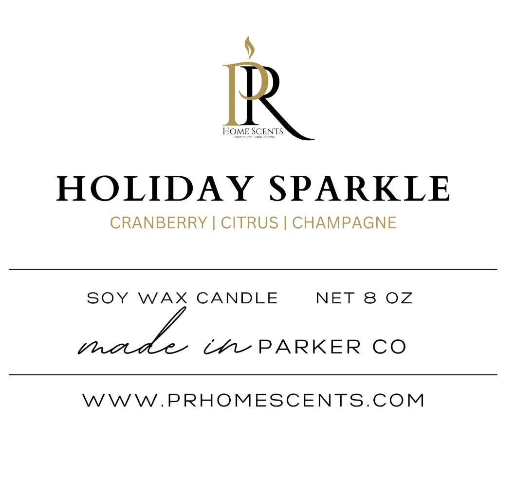 Holiday Sparkle 8oz soy wax candle