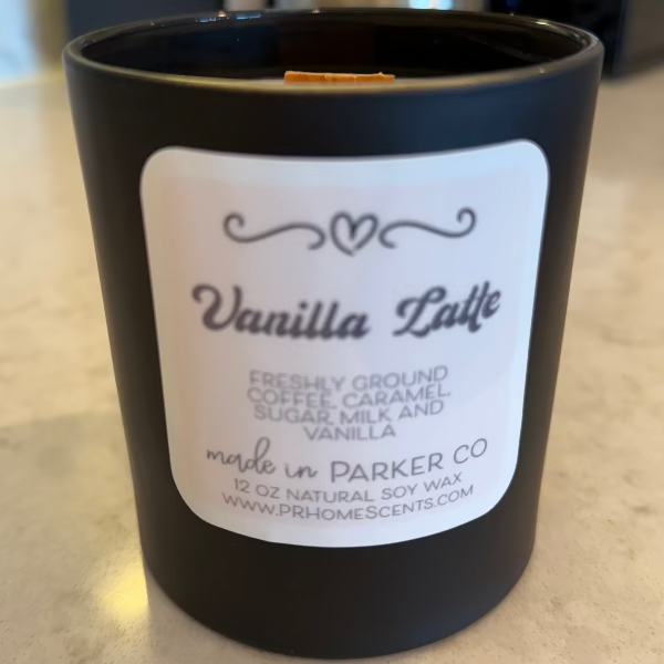 Vanilla Latte 12 ounce soy wax candle - clean non-toxic fragrance oil