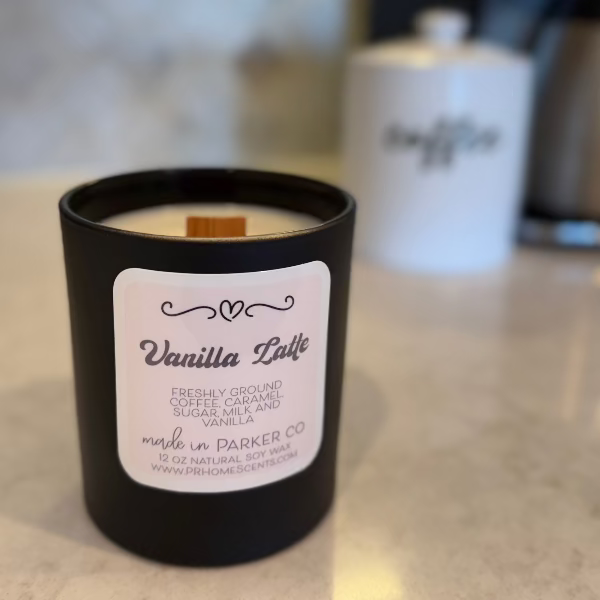 Vanilla Latte 12 ounce soy wax candle - clean non-toxic fragrance oil