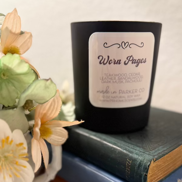 Worn Pages #soywax candle with clean non-toxic fragrance oil - parker colorado