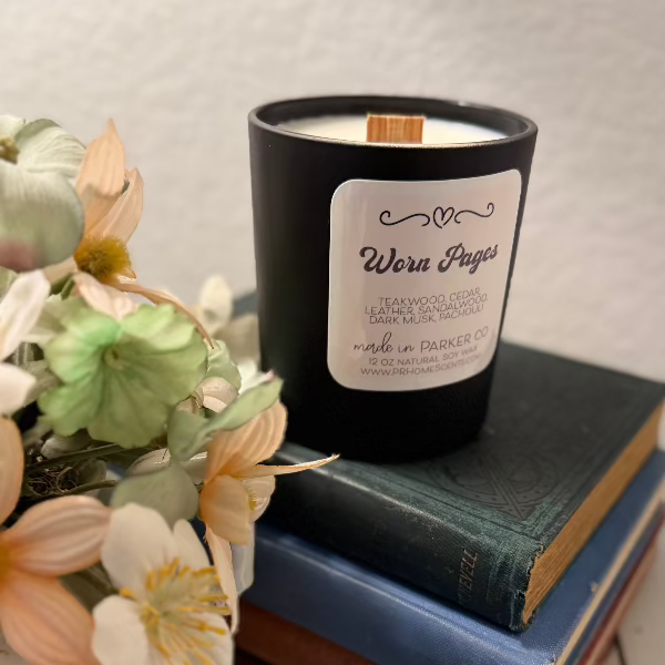 Worn Pages #soywax candle with clean non-toxic fragrance oil - parker colorado