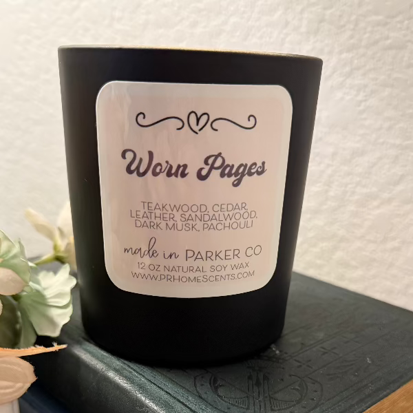 Worn Pages #soywax candle with clean non-toxic fragrance oil - parker colorado