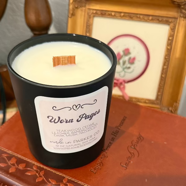 Worn Pages #soywax candle with clean non-toxic fragrance oil - parker colorado